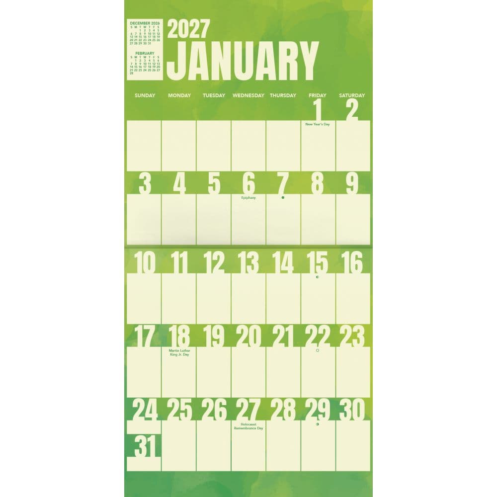 Large Print 2027 Mini Wall Calendar First Alternate Image