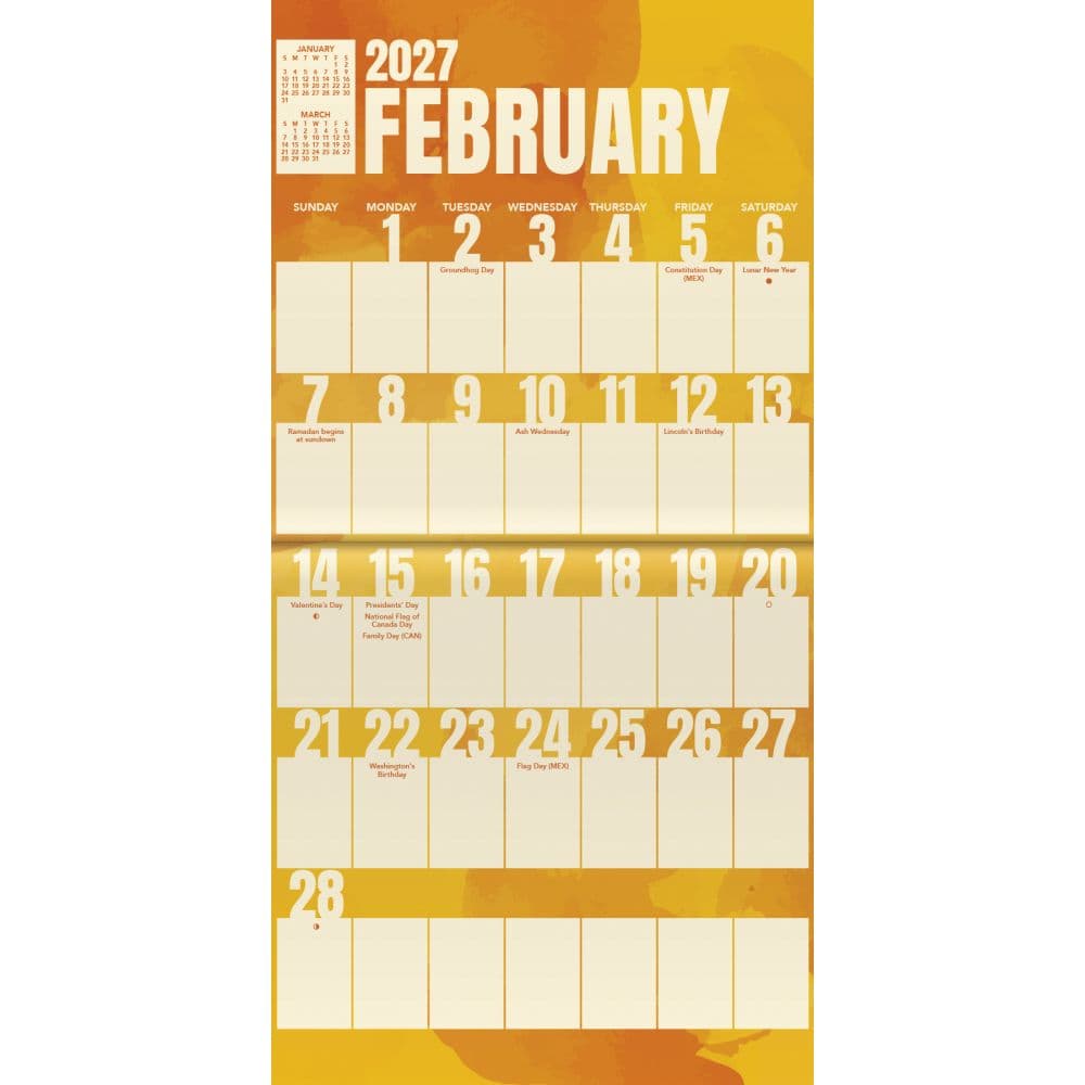 Large Print 2027 Mini Wall Calendar Second Alternate Image