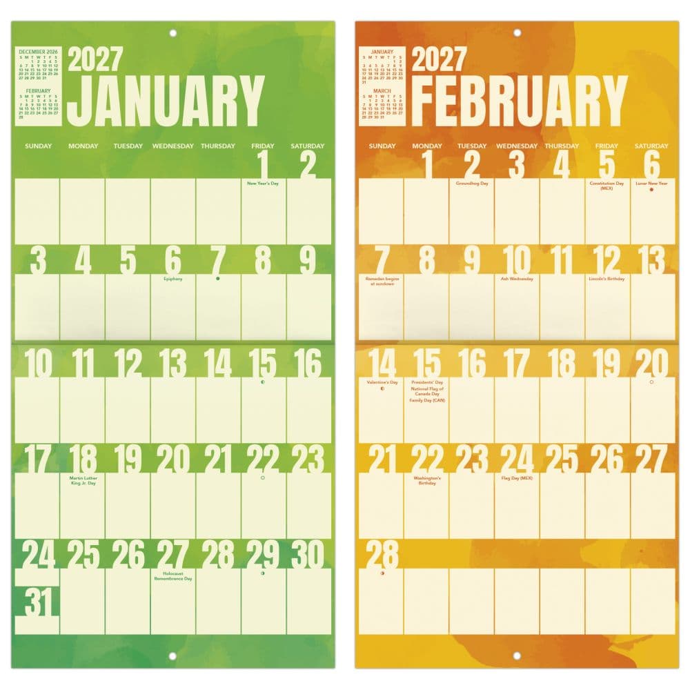Large Print 2027 Mini Wall Calendar Fifth Alternate Image