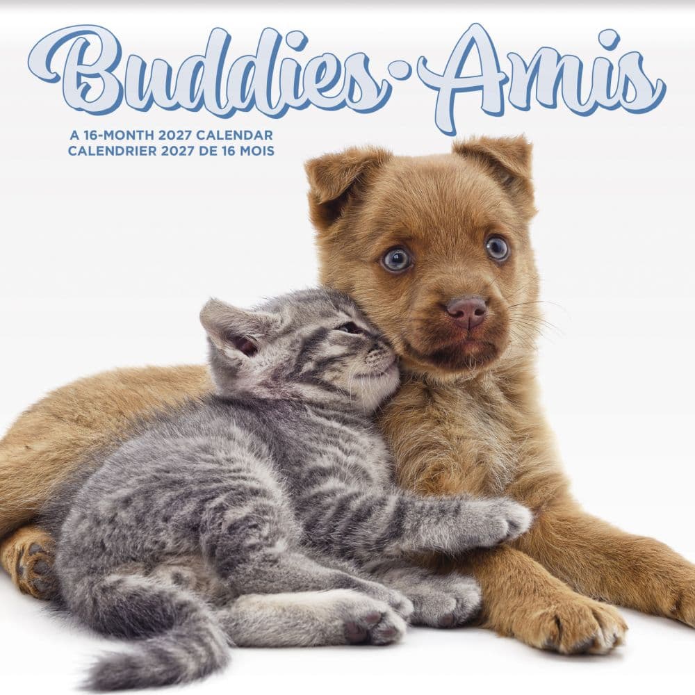 image Buddies -Bilingual French- 2027 Mini Wall Calendar Main Product Image