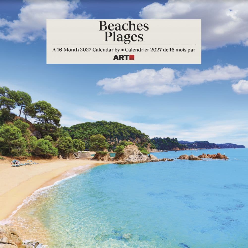 Beaches -Bilingual French- 2027 Mini Wall Calendar Main Product Image