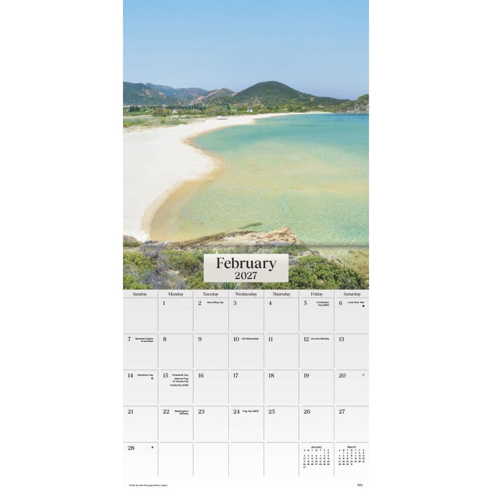 Beaches 2027 Mini Wall Calendar Second Alternate Image