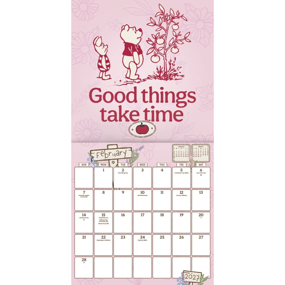 Winnie The Pooh 2027 Wall Calendar Second Alternate Image