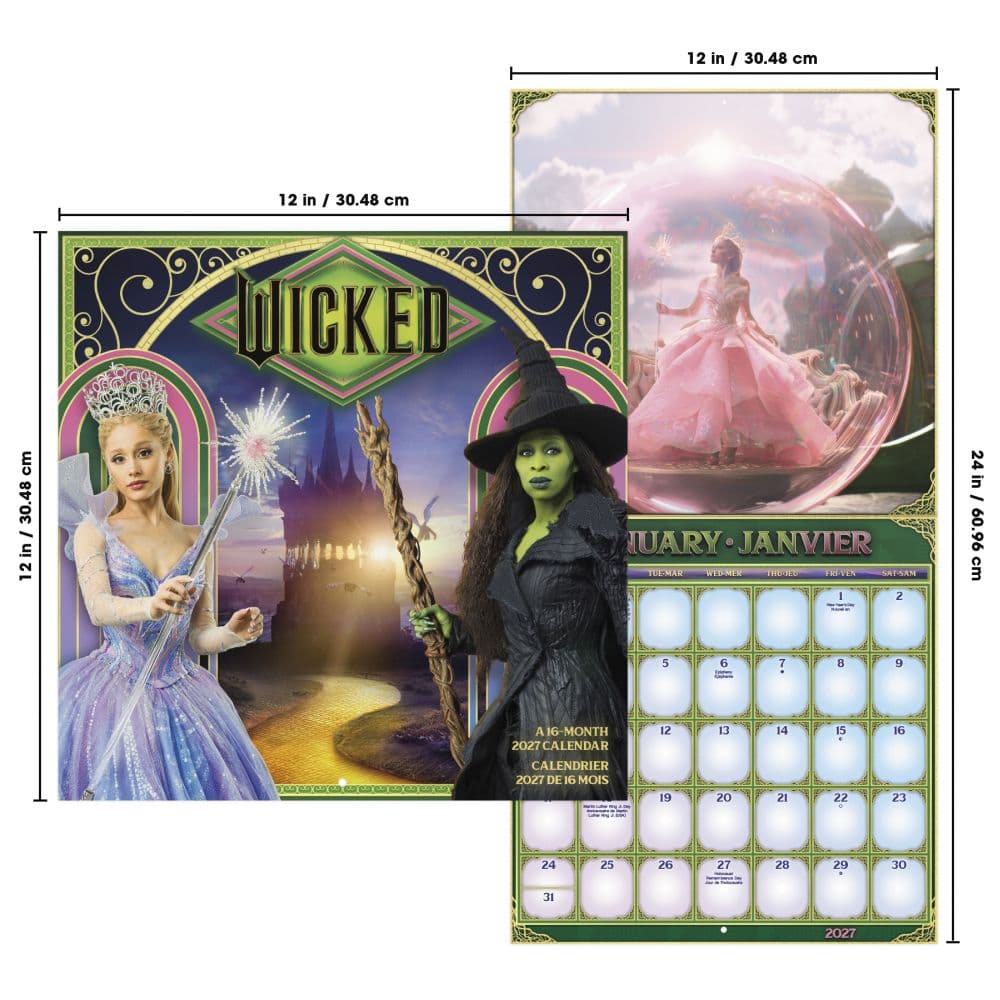 Wicked For Good Bilingual French 2027 Wall Calendar Sixth Alternate Image