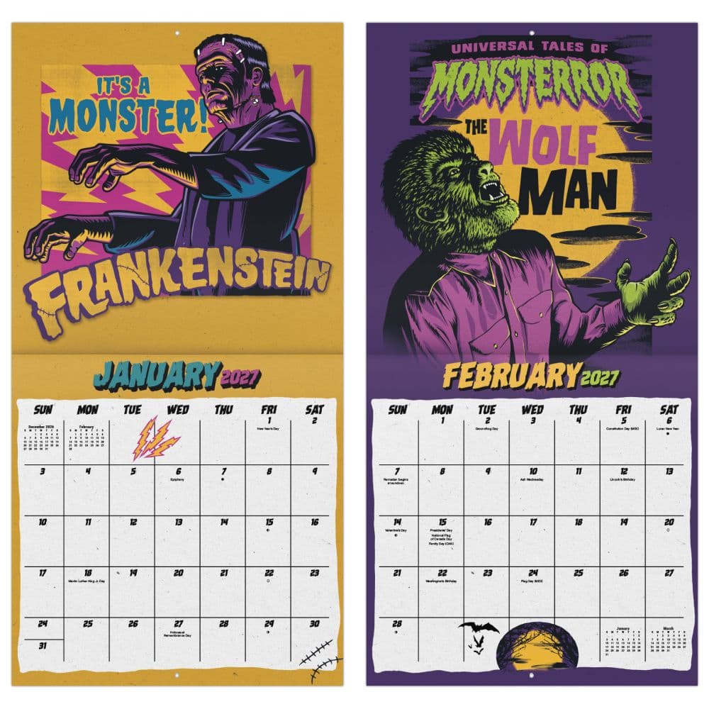 Universal Monsters 2027 Wall Calendar Fifth Alternate Image