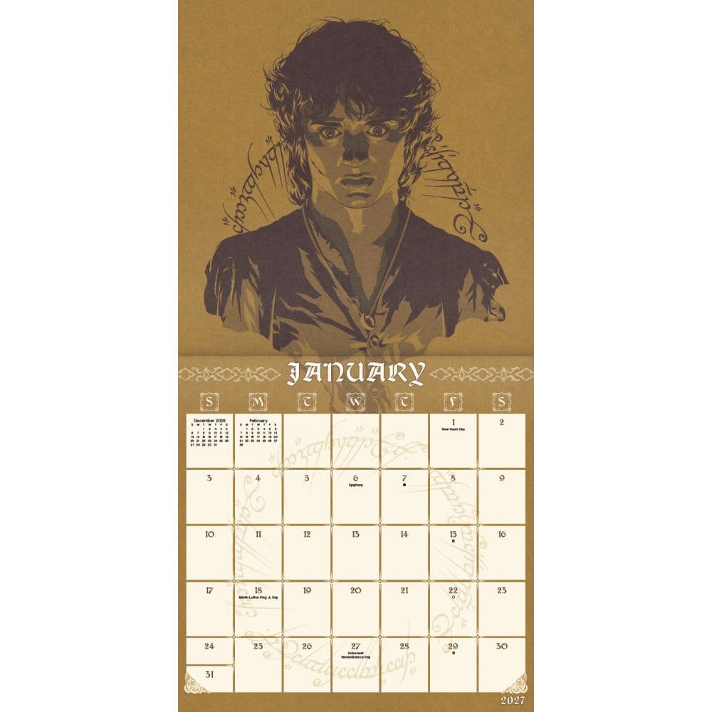 The Lord of the Rings 2027 Wall Calendar First Alternate Image