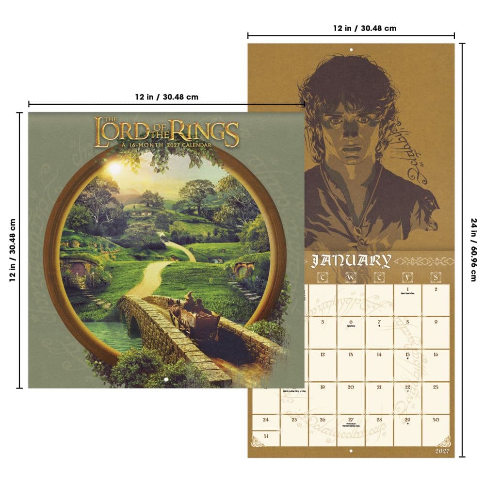 The Lord of the Rings 2027 Wall Calendar Sixth Alternate Image