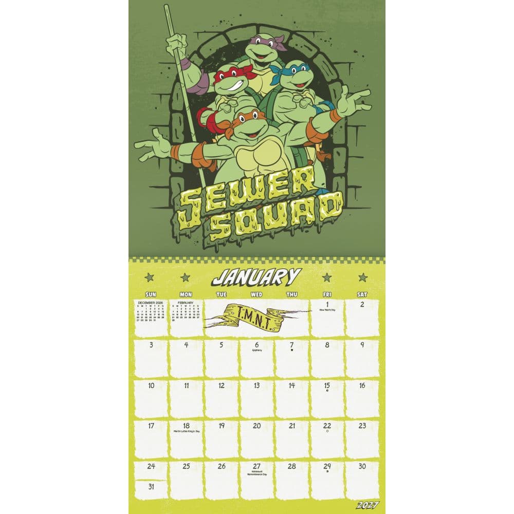 Teenage Mutant Ninja Turtles 2027 Wall Calendar First Alternate Image