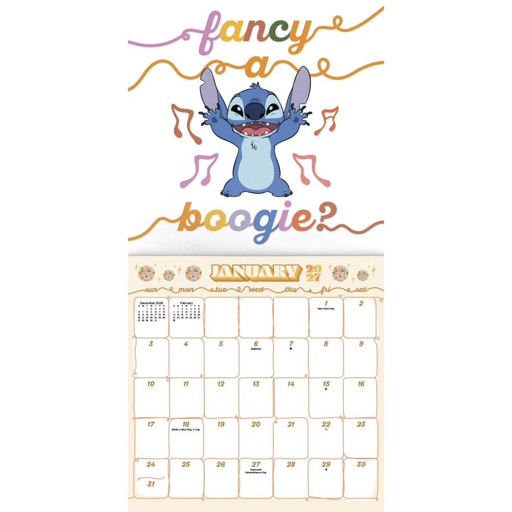 Stitch 2027 Wall Calendar First Alternate Image