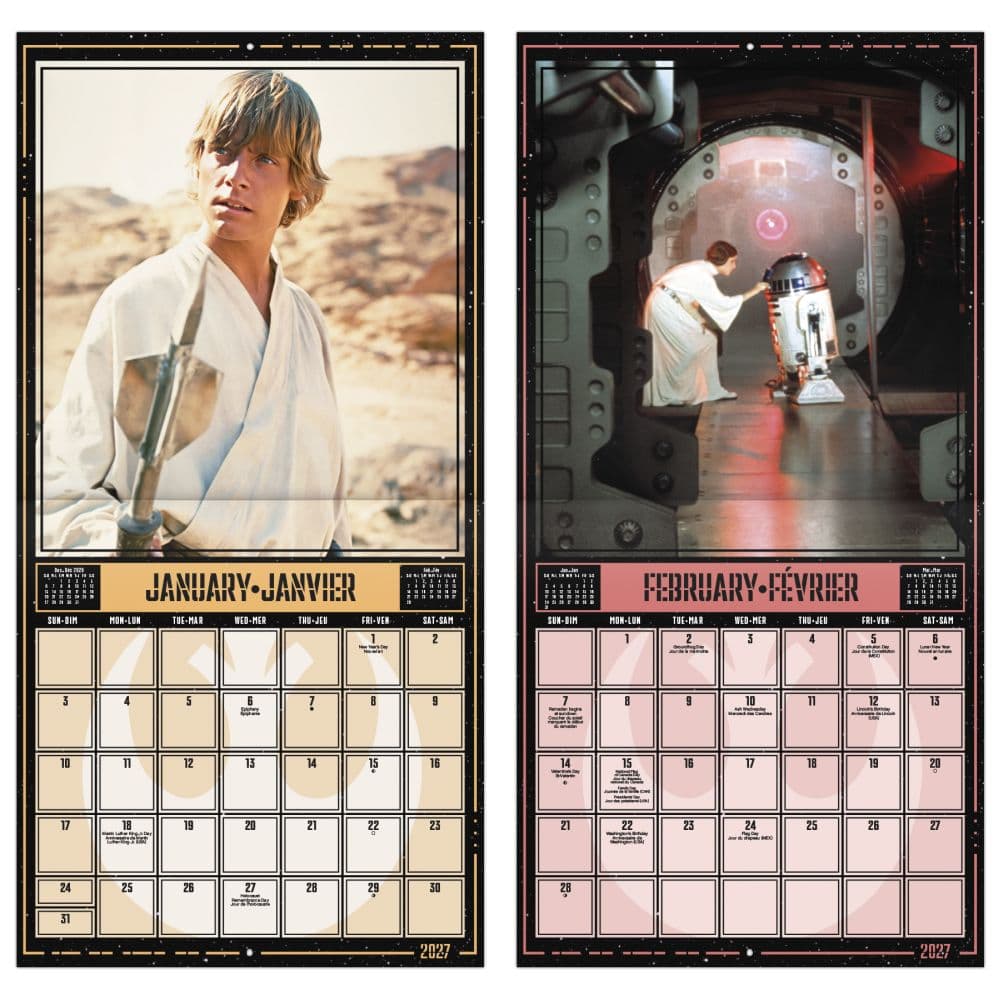 Star Wars Bilingual French 2027 Wall Calendar Fifth Alternate Image