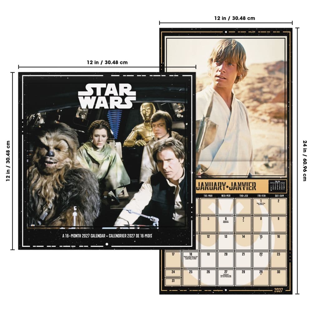 Star Wars Bilingual French 2027 Wall Calendar Sixth Alternate Image
