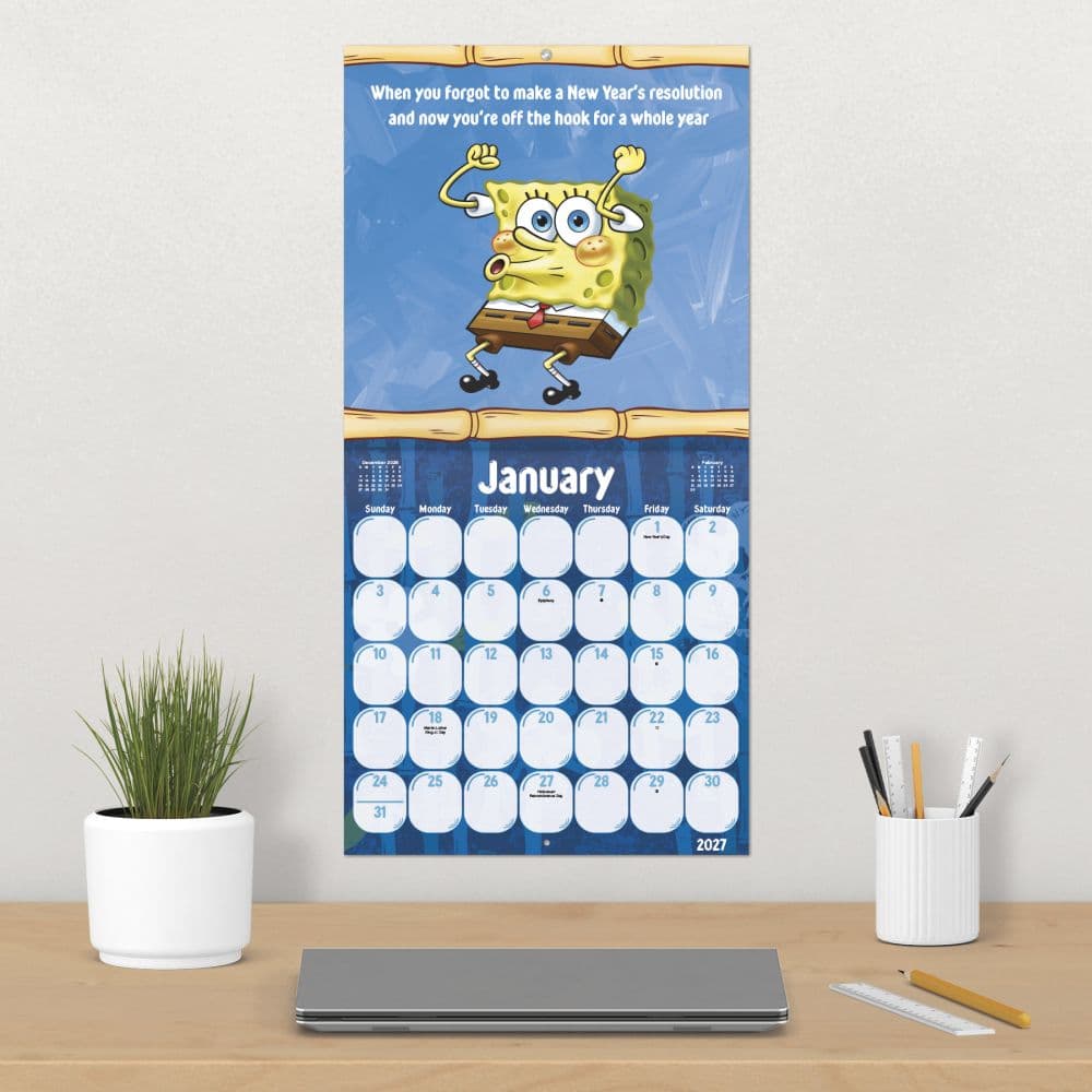 SpongeBob Squarepants 2027 Wall Calendar Fourth Alternate Image