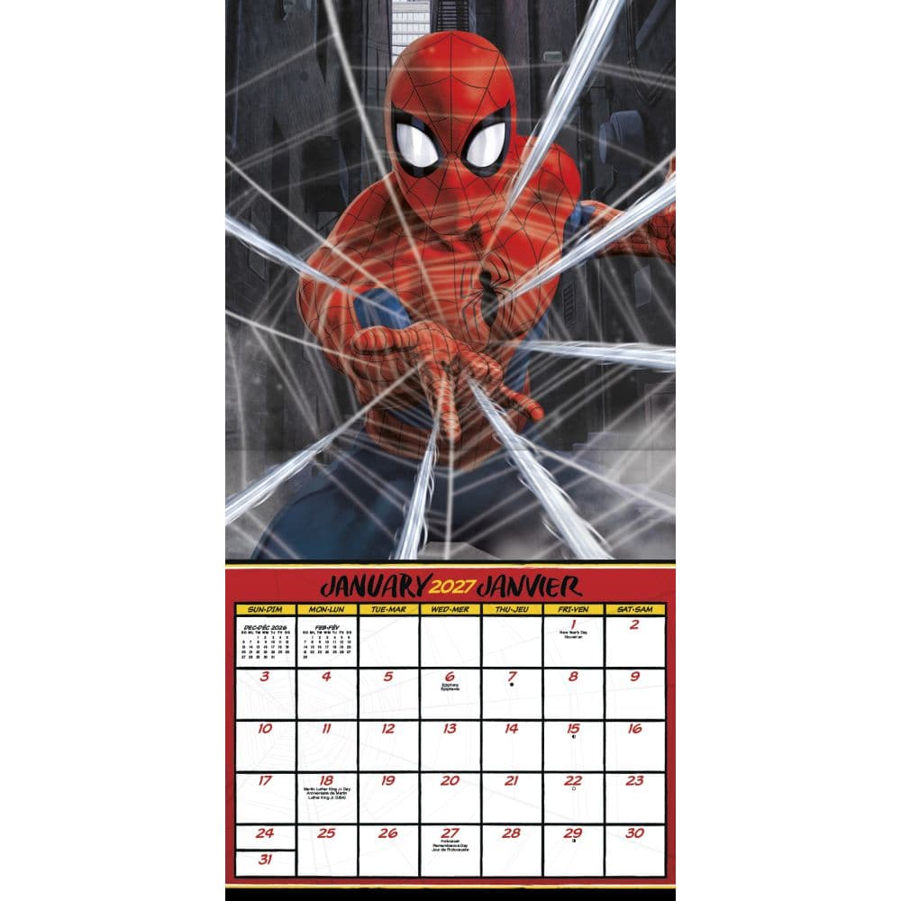 Spider-Man Bilingual French 2027 Wall Calendar First Alternate Image