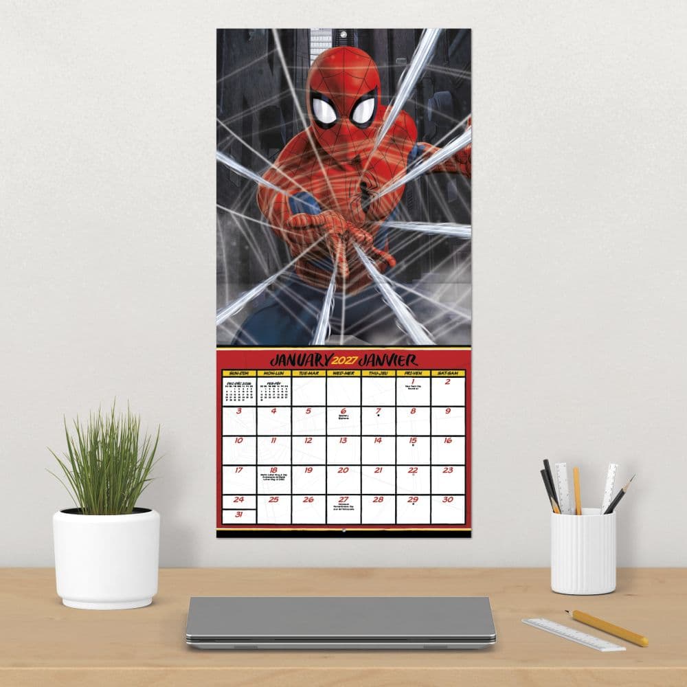 Spider-Man Bilingual French 2027 Wall Calendar Fourth Alternate Image