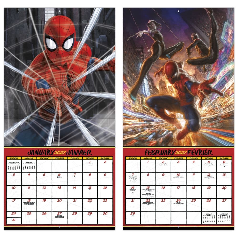 Spider-Man Bilingual French 2027 Wall Calendar Fifth Alternate Image
