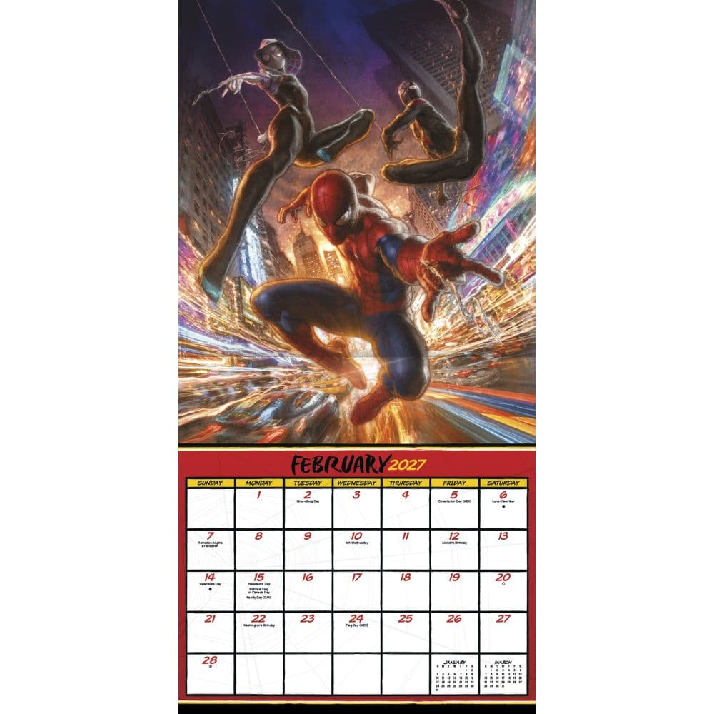 Spider-Man 2027 Wall Calendar Second Alternate Image