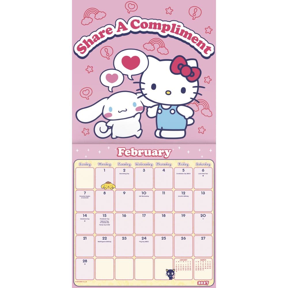 Sanrio Hello Kitty and Friends 2027 Wall Calendar Second Alternate Image