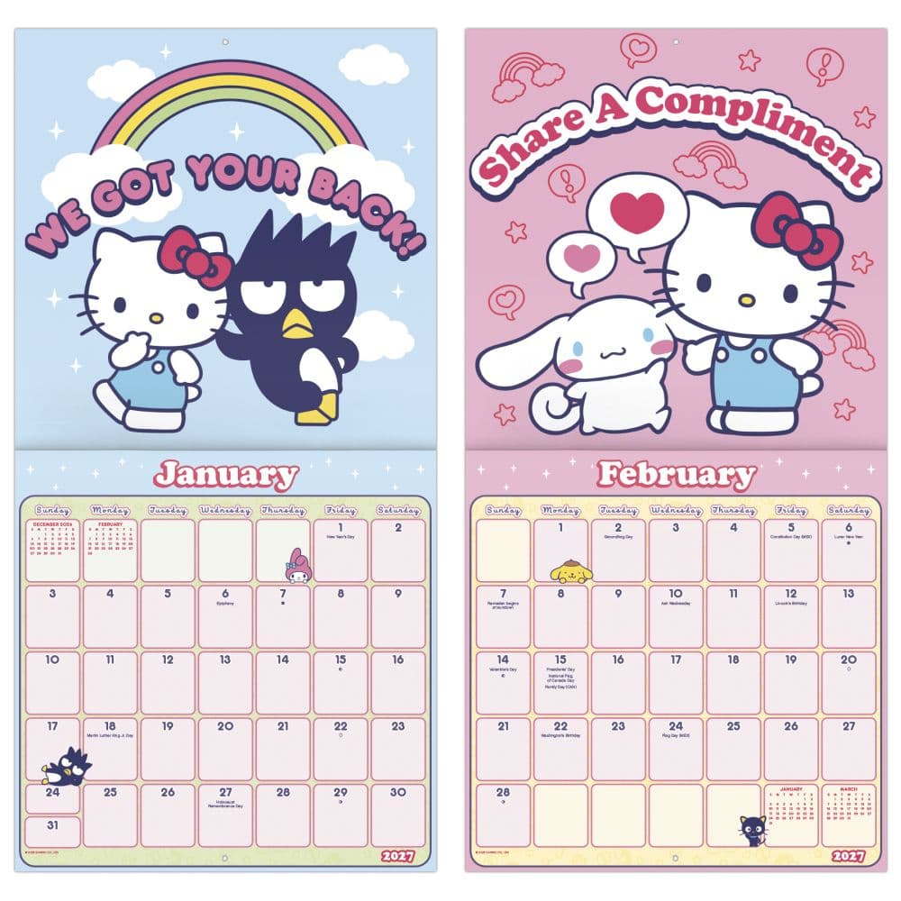 Sanrio Hello Kitty and Friends 2027 Wall Calendar Fifth Alternate Image