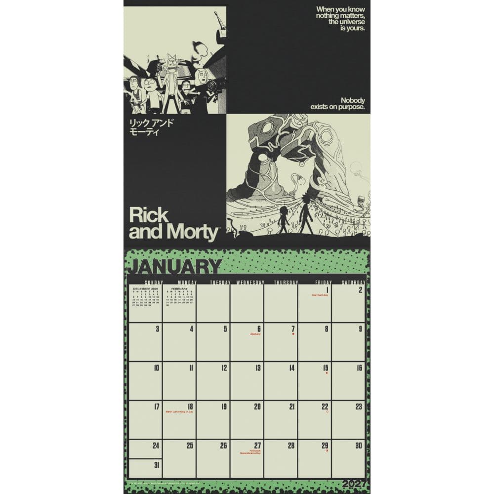 Rick and Morty 2027 Wall Calendar First Alternate Image