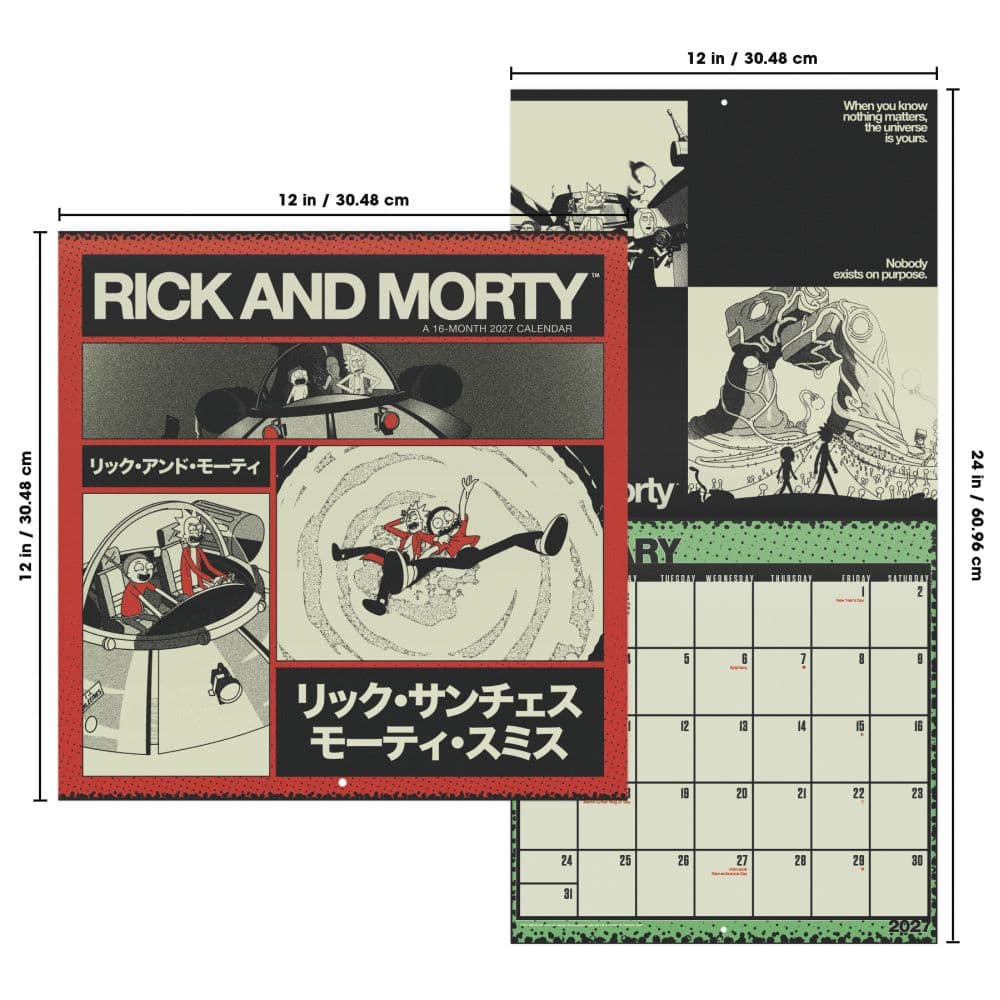 Rick and Morty 2027 Wall Calendar Sixth Alternate Image
