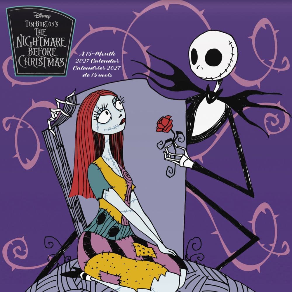 Nightmare Before Christmas Bilingual French 2027 Wall Calendar Main Product Image