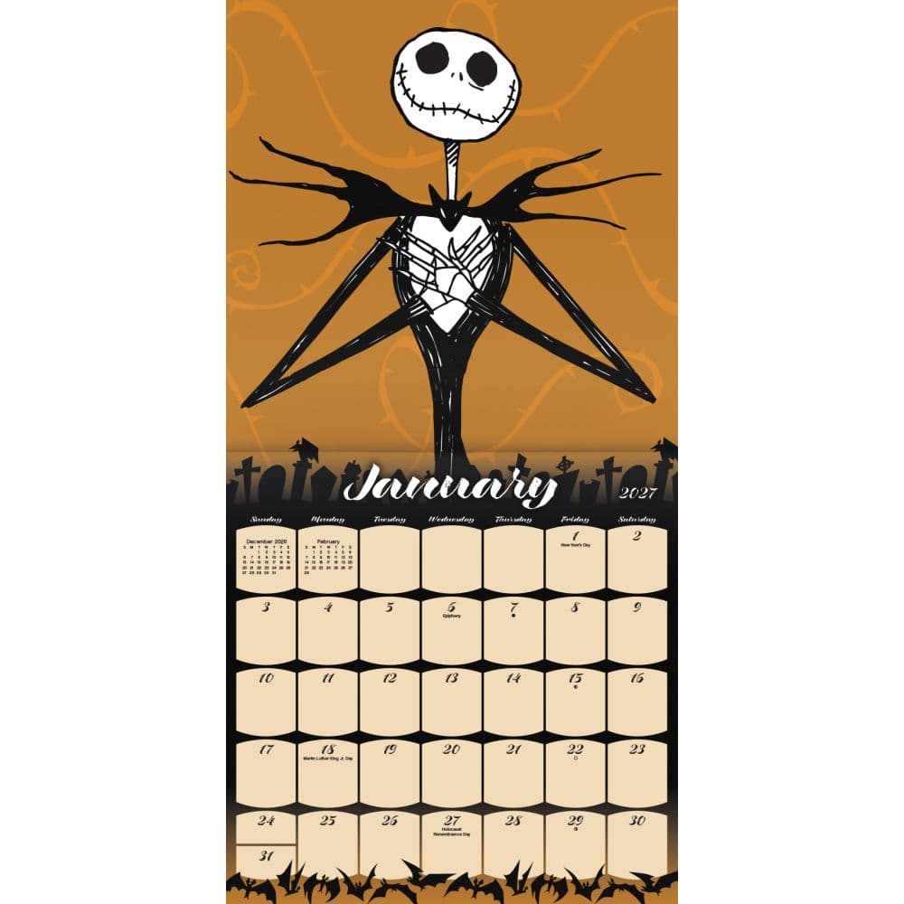 Nightmare Before Christmas 2027 Wall Calendar First Alternate Image