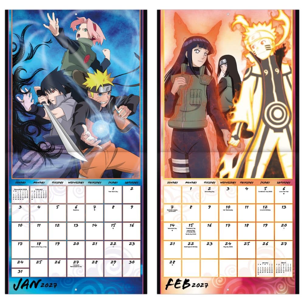 Naruto Shippuden 2027 Wall Calendar Fifth Alternate Image