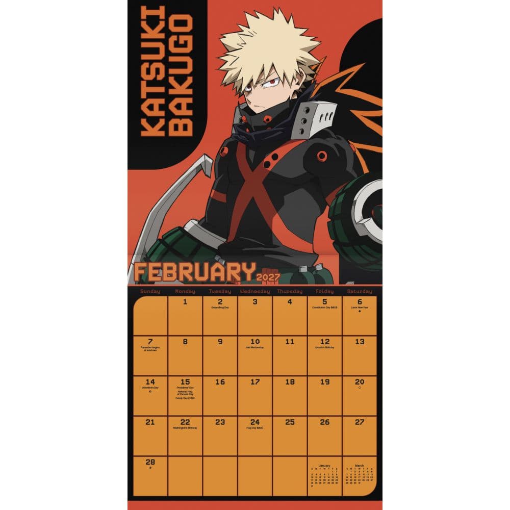 My Hero Academia 2027 Wall Calendar Second Alternate Image