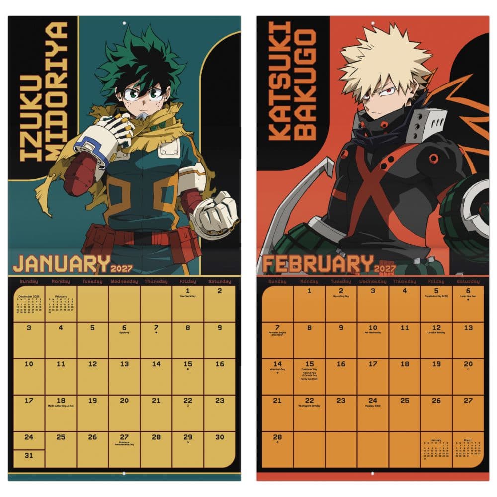 My Hero Academia 2027 Wall Calendar Fifth Alternate Image