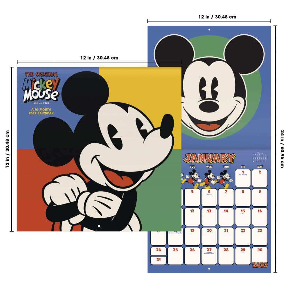 Mickey Mouse Vintage 2027 Wall Calendar Sixth Alternate Image