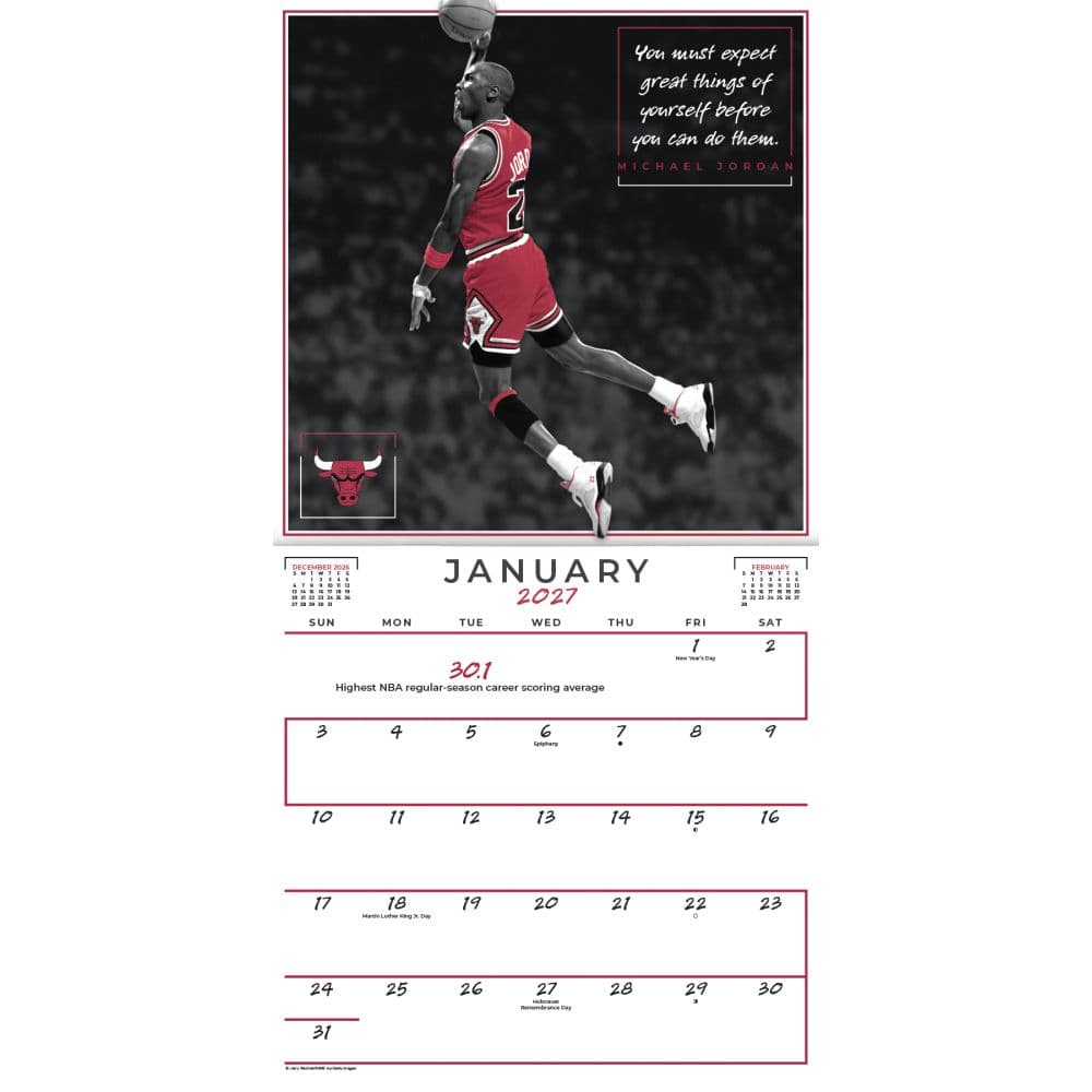 Michael Jordan 2027 Wall Calendar - Calendars.com