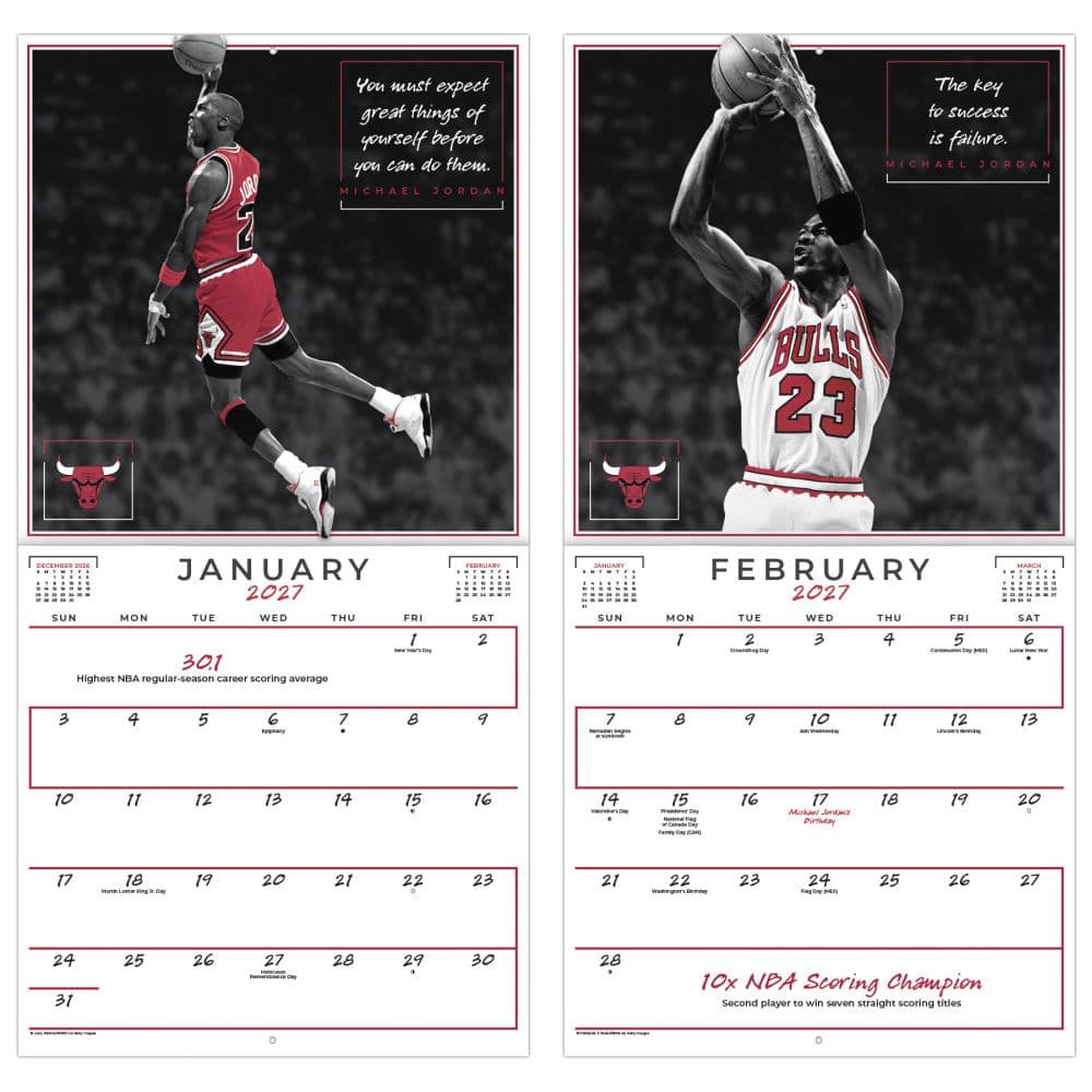 Michael Jordan 2027 Wall Calendar - Calendars.com