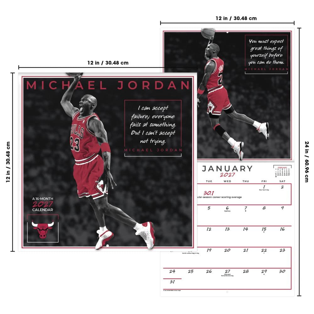 Michael Jordan 2027 Wall Calendar - Calendars.com