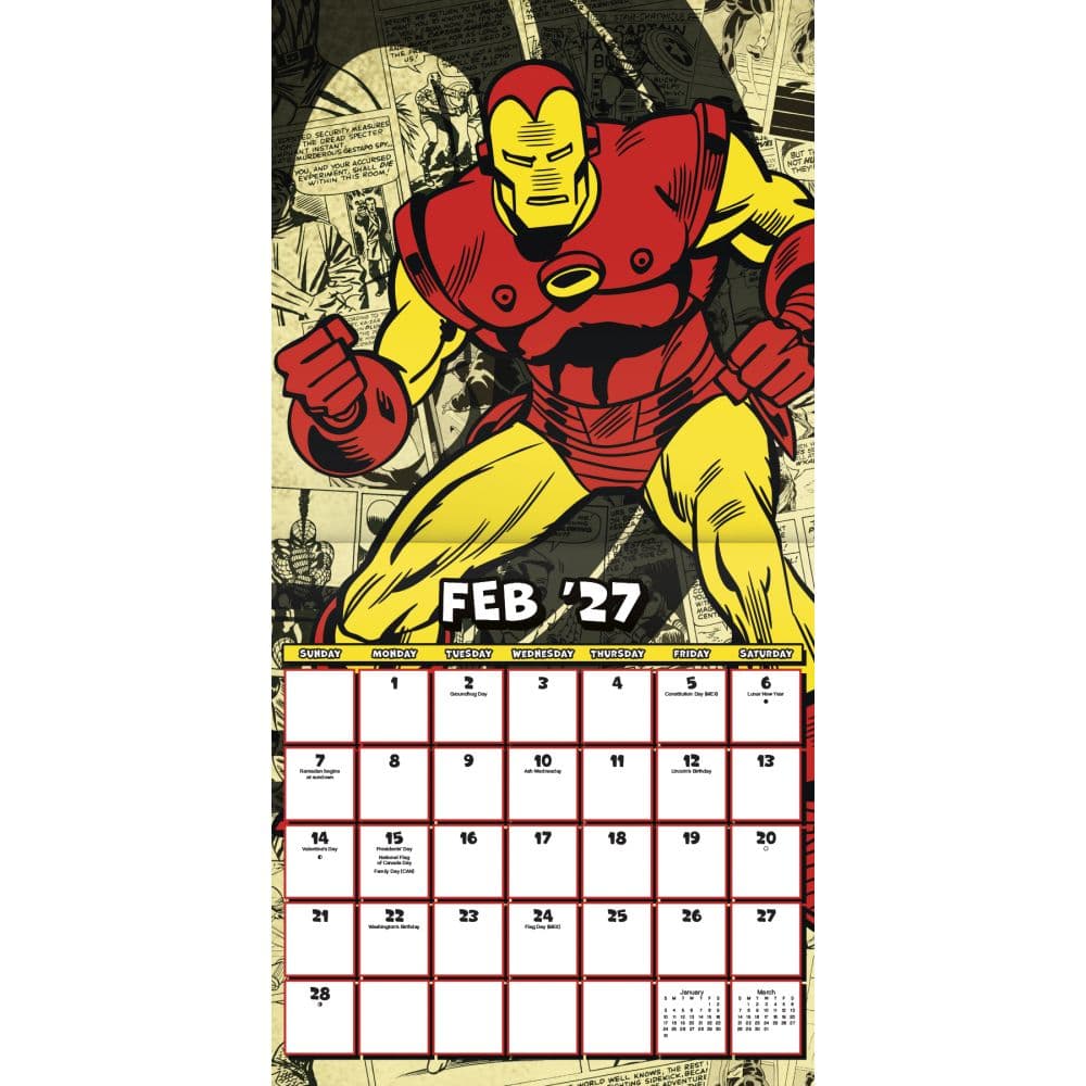 Marvel Comics 2027 Wall Calendar Second Alternate Image