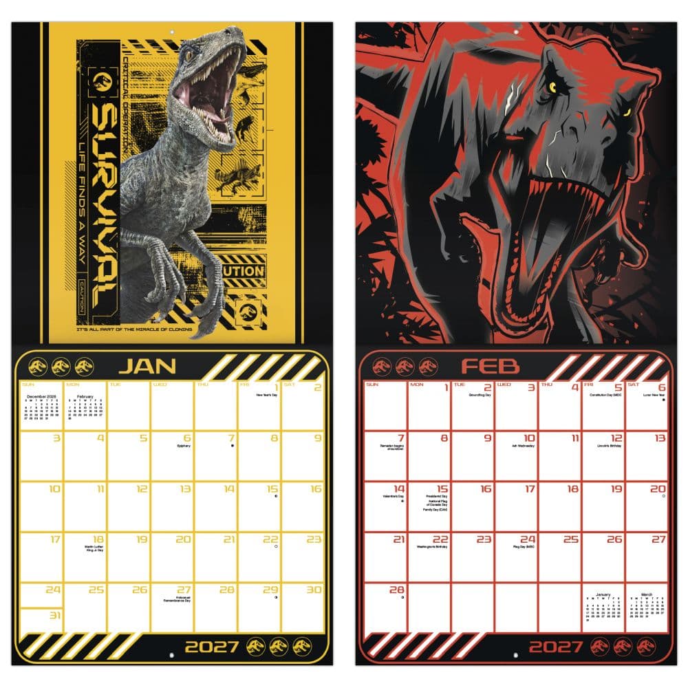 Jurassic World 2027 Wall Calendar Fifth Alternate Image