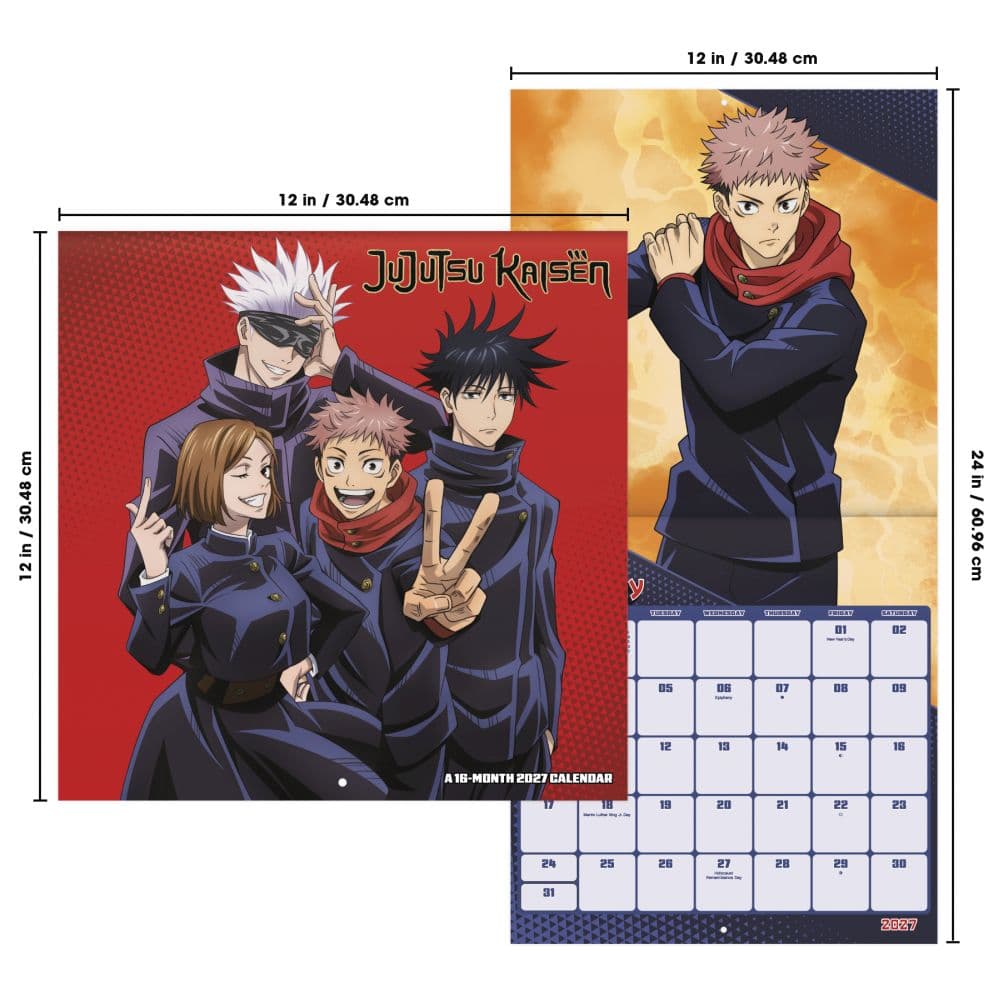 Jujutsu Kaisen 2027 Wall Calendar Sixth Alternate Image