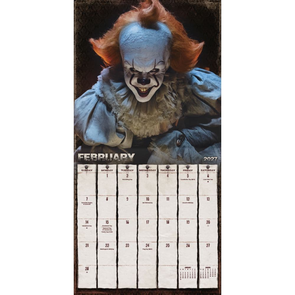 Horror Collection 2027 Wall Calendar Second Alternate Image