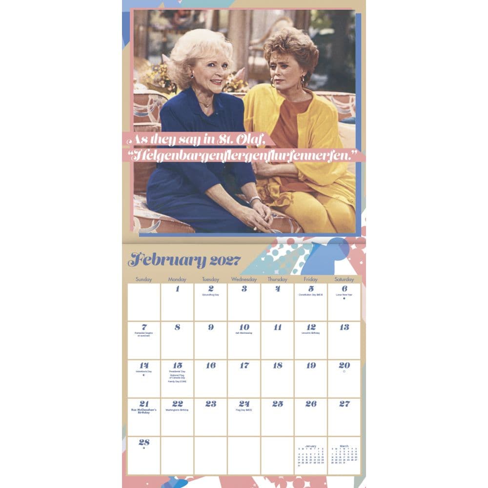 Golden Girls 2027 Wall Calendar Second Alternate Image