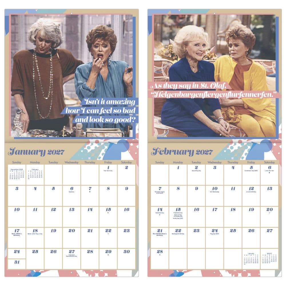 Golden Girls 2027 Wall Calendar Fifth Alternate Image