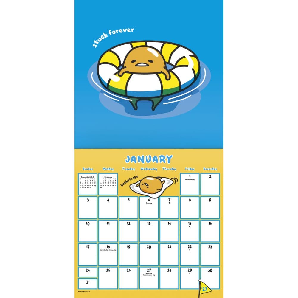 Gudetama 2027 Wall Calendar First Alternate Image