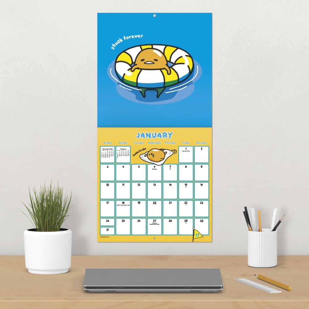 Gudetama 2027 Wall Calendar Fourth Alternate Image