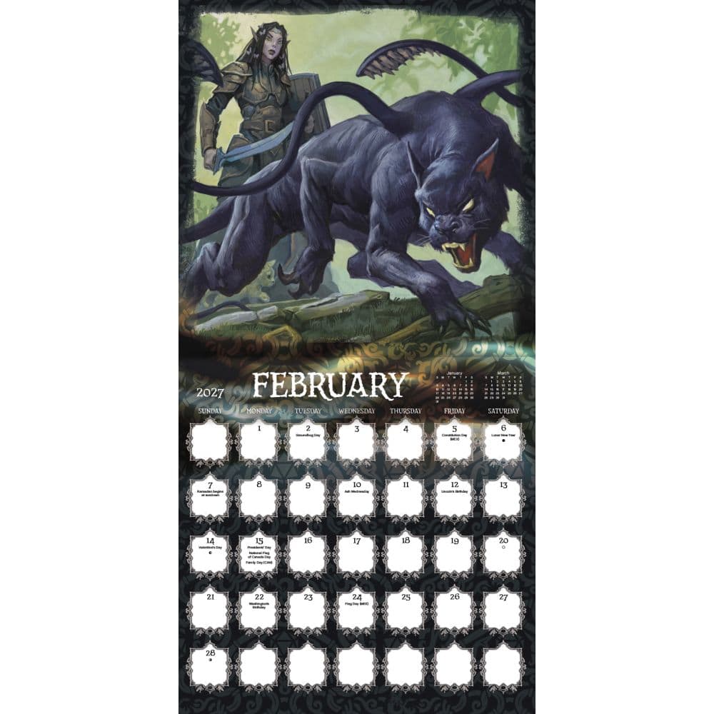 Dungeons and Dragons Classic 2027 Wall Calendar Second Alternate Image