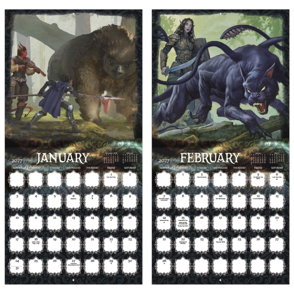 Dungeons and Dragons Classic 2027 Wall Calendar Fifth Alternate Image