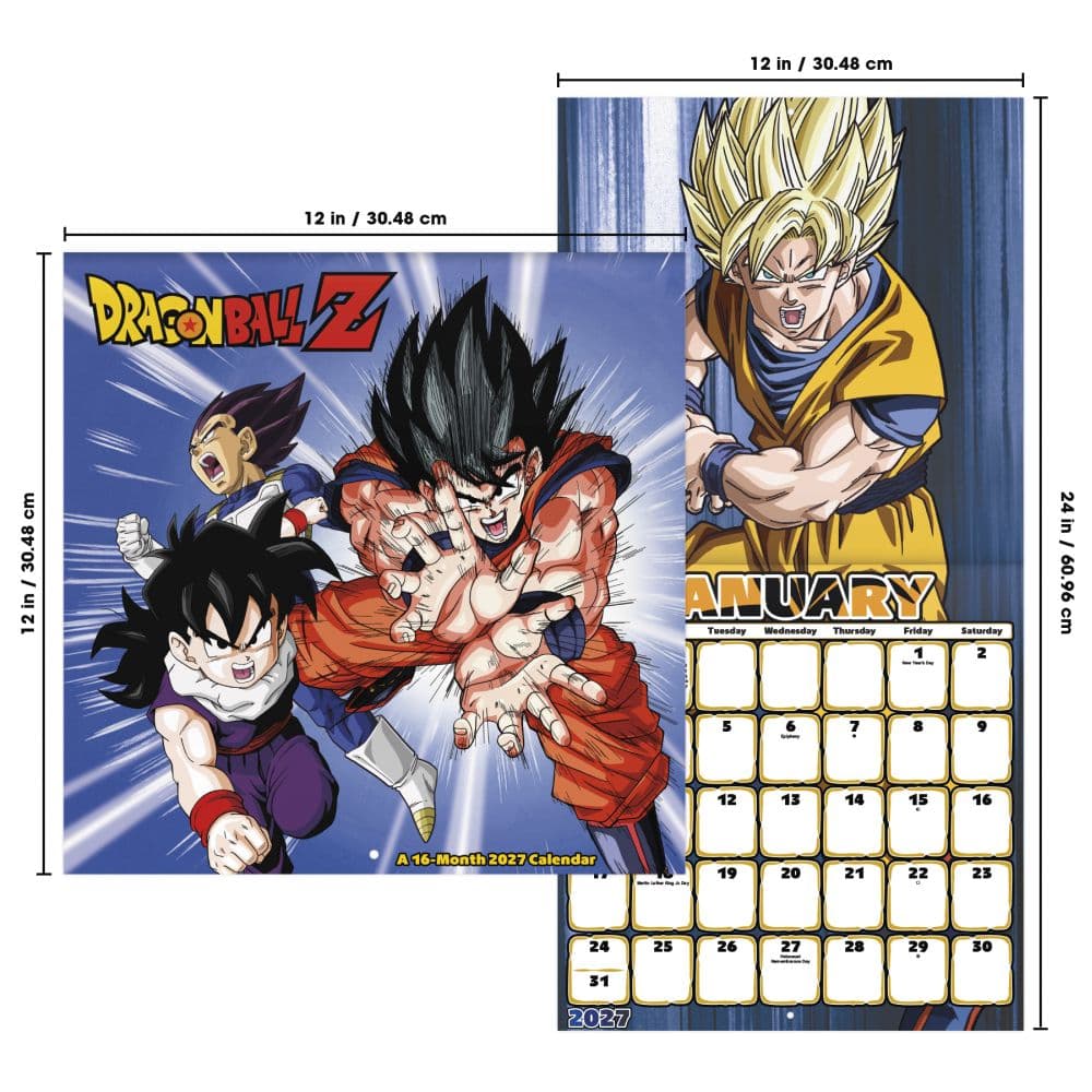 Dragon Ball Z 2027 Wall Calendar Sixth Alternate Image