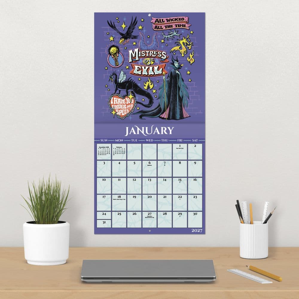 Disney Villains 2027 Wall Calendar Fourth Alternate Image