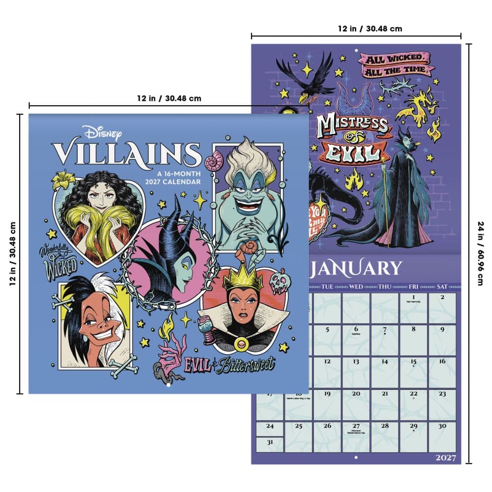 Disney Villains 2027 Wall Calendar Sixth Alternate Image