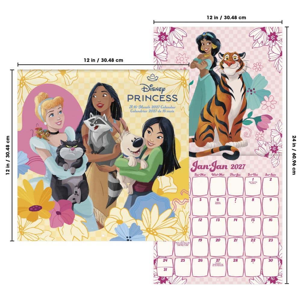 Disney Princess Bilingual French 2027 Wall Calendar Sixth Alternate Image