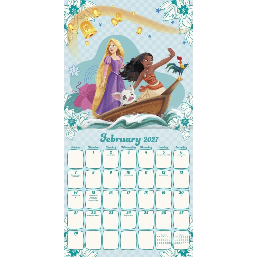 Disney Princess 2027 Wall Calendar Second Alternate Image