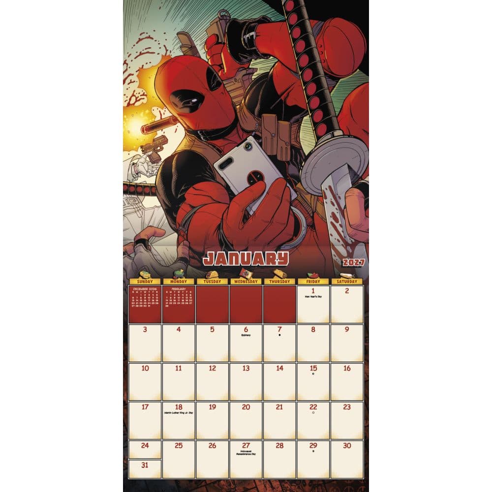 Deadpool 2027 Wall Calendar First Alternate Image