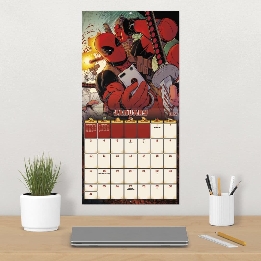 Deadpool 2027 Wall Calendar Fourth Alternate Image